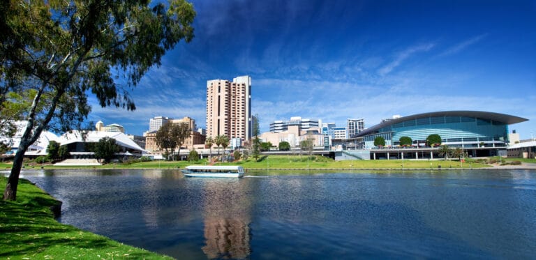 Adelaide city and Torrens River