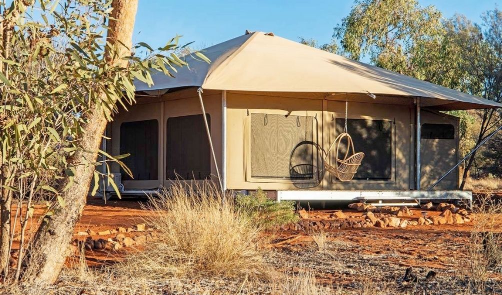 Safari glamping tent at Kings Canyon Resort