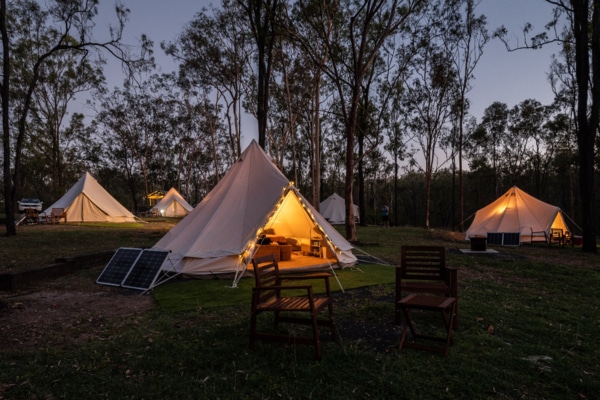 Safari tents at Pure Glamping, Lake Wivenhoe
