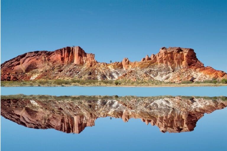 Northern Territory landscape reflected on mirror-like water