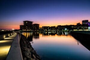 Sunset over the Darwin waterfront