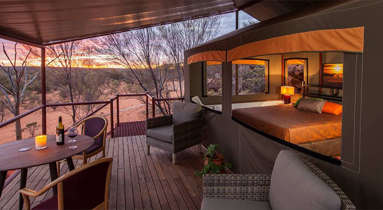 Kings Creek Station, Dreamtime Escarpment glamping tent