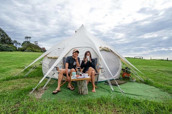 Tilba Lake Camp, luxury glamping tent