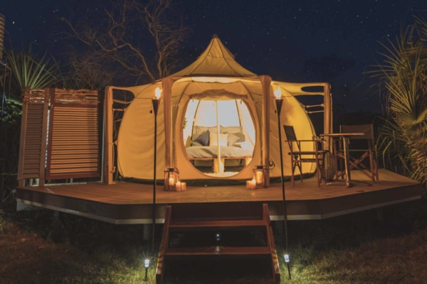 Lotus Belle tent for glamping at Top End Safari Camp