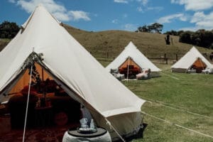 Bell glamping tent at Cape Schanck, by Peninsula Nomads